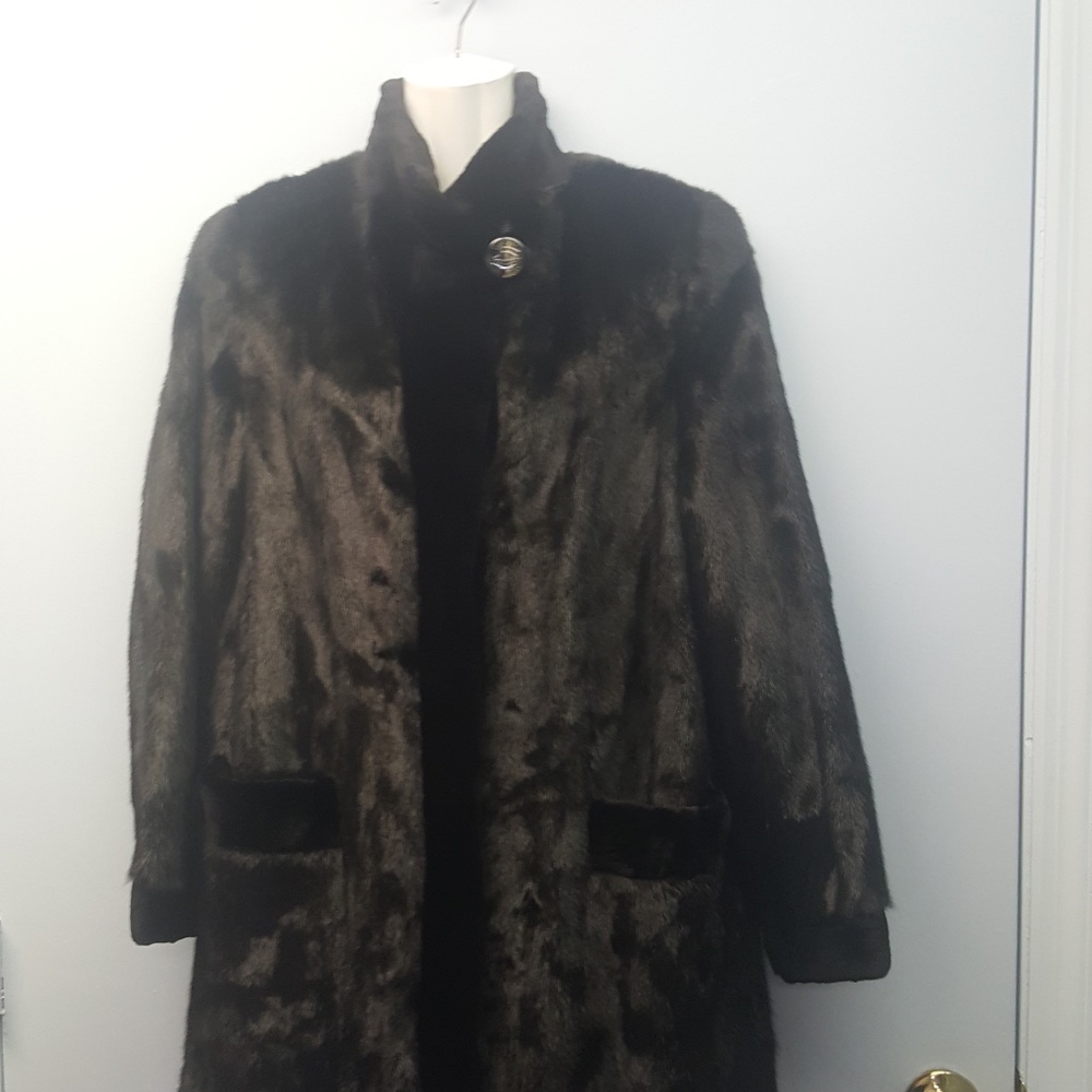 MINK FUR FAUX JACKET/ COAT